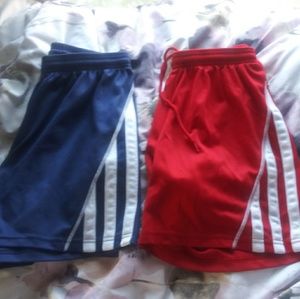 2 pairs of Adidas soccer shorts S